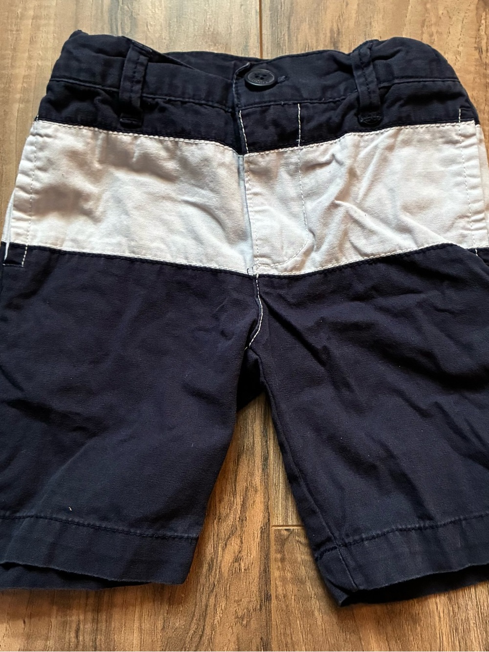 OshKosh B'gosh Navy and Light Gray Colorblock Shorts